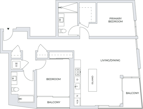 2 Bedroom Floor Plan